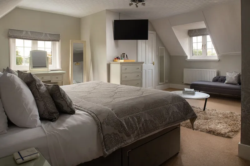 Superior Suite bedroom with super king bed at Springfield House B&B